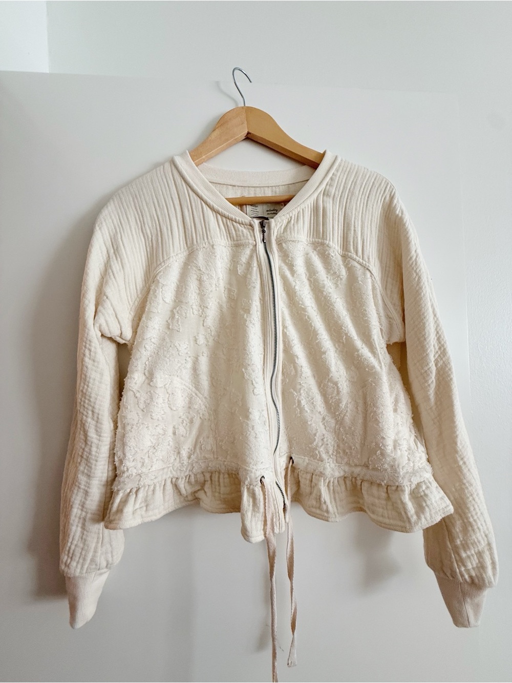 Anthropologie Zip-Up Cardigan Jacket, XS/S like new